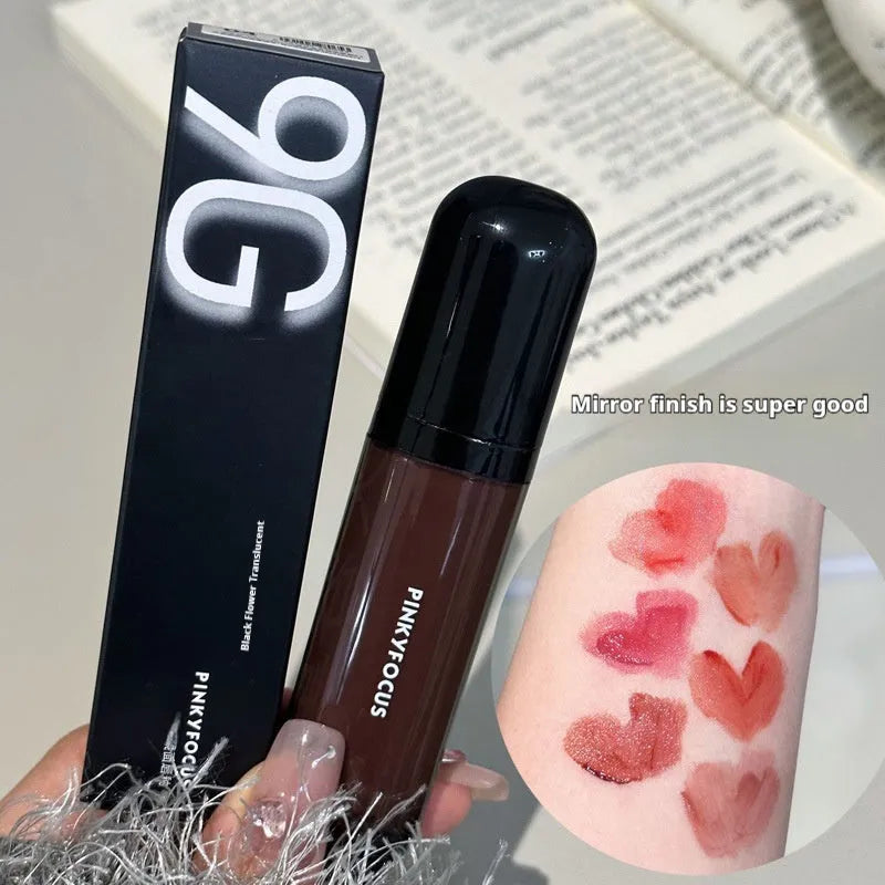 Black Citrus Mirror Lip Lacquer in six shiny shades including Black Tomato and Black Sweet Potato.