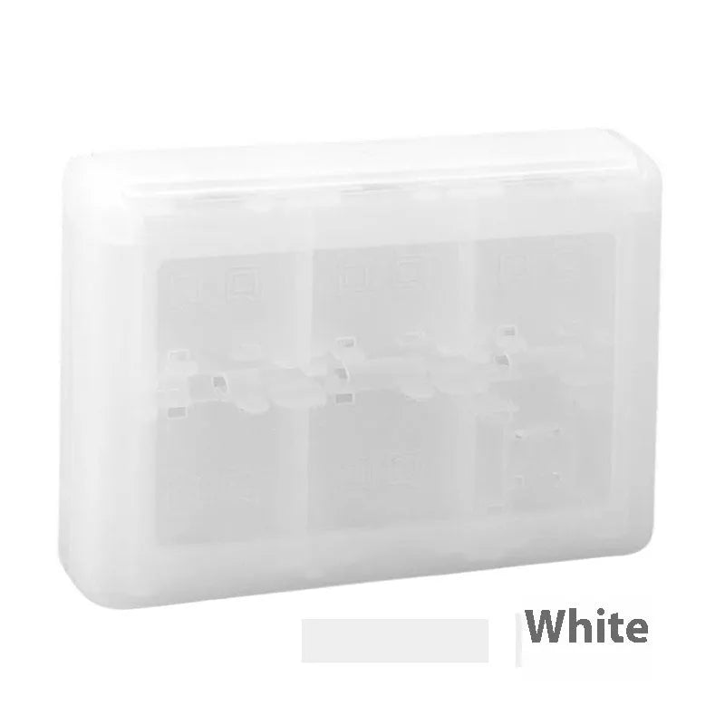 Black NDS 3DS game card storage box holding multiple game cartridges