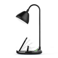 Magnetic folding wireless charger in black or white with phone stand functionality