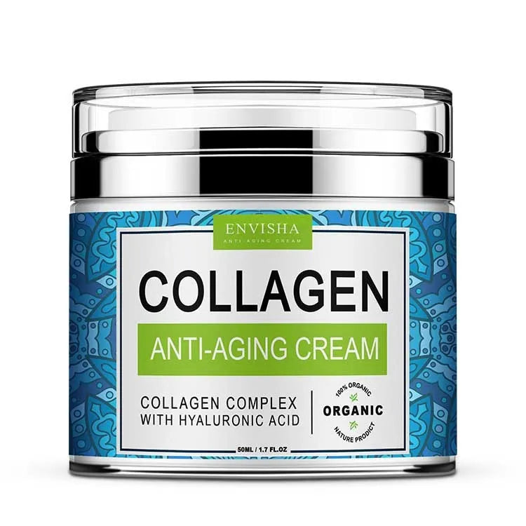 Blue 50g retinol collagen anti-aging cream jar with Vitamin E