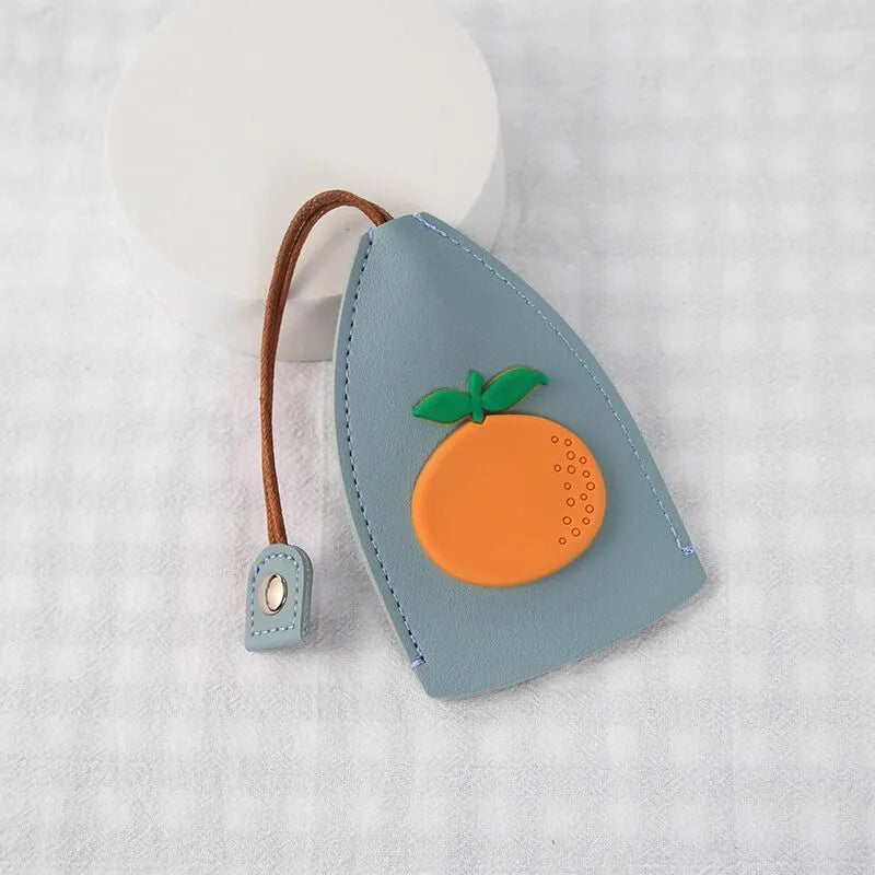 Cartoon design pull-out key case for car keys made from PU leather with pull-out tab