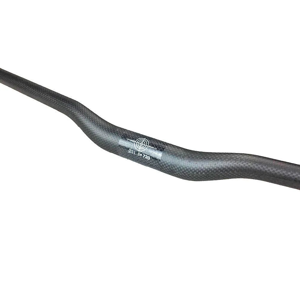 Full carbon fibre mountain bike handlebar, 31.8mm clamp, 580-760mm length, 3K matte or glossy finish, straight or swallow shape