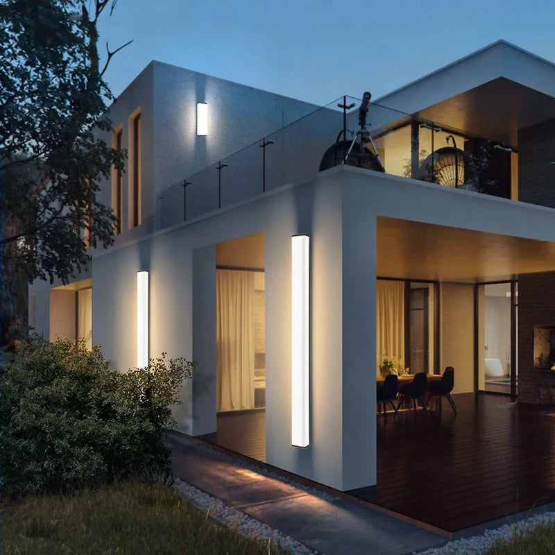 Outdoor waterproof wall light with 60cm connection model and stainless steel housing for garden lighting