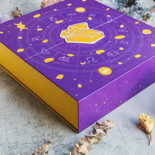 Purple Halloween crystal countdown gift box paper craft kit for children's emotional development