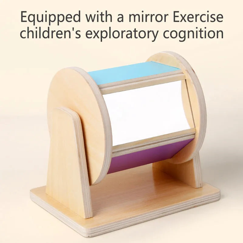 Five sided textile drum wooden training voice recognition teaching aid for infants 0-3 years compact size