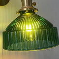 Nordic-style brass chandelier with glass shade on adjustable 1.5m wire and iron ceiling plate