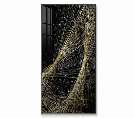 Frameless abstract geometric canvas wall art, oil on canvas, six sizes from 40x80cm to 90x180cm, modern indoor decor