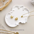 European Baroque style gypsum jewellery display plate with rectangular tray and small square board options