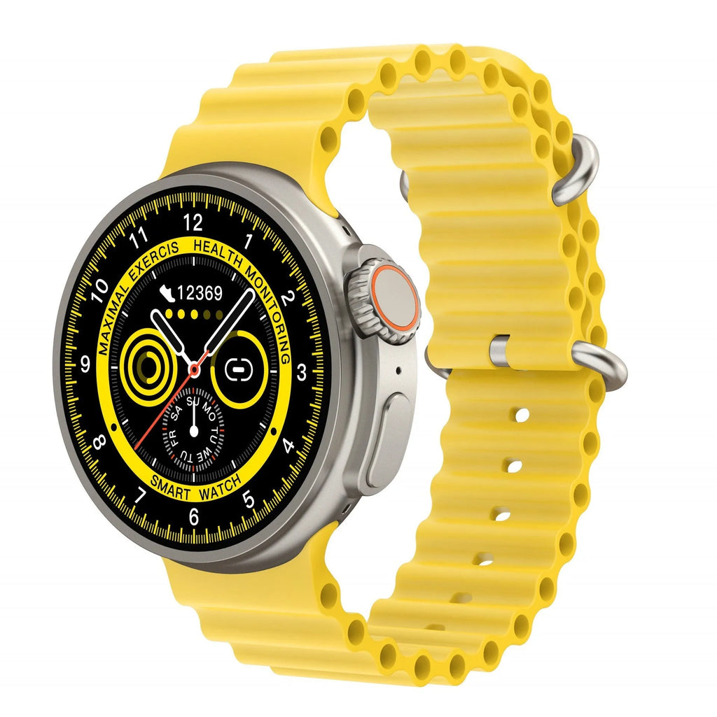 K9 smart watch with 1.39 inch round screen, zinc alloy case, silicone strap, and wireless charging