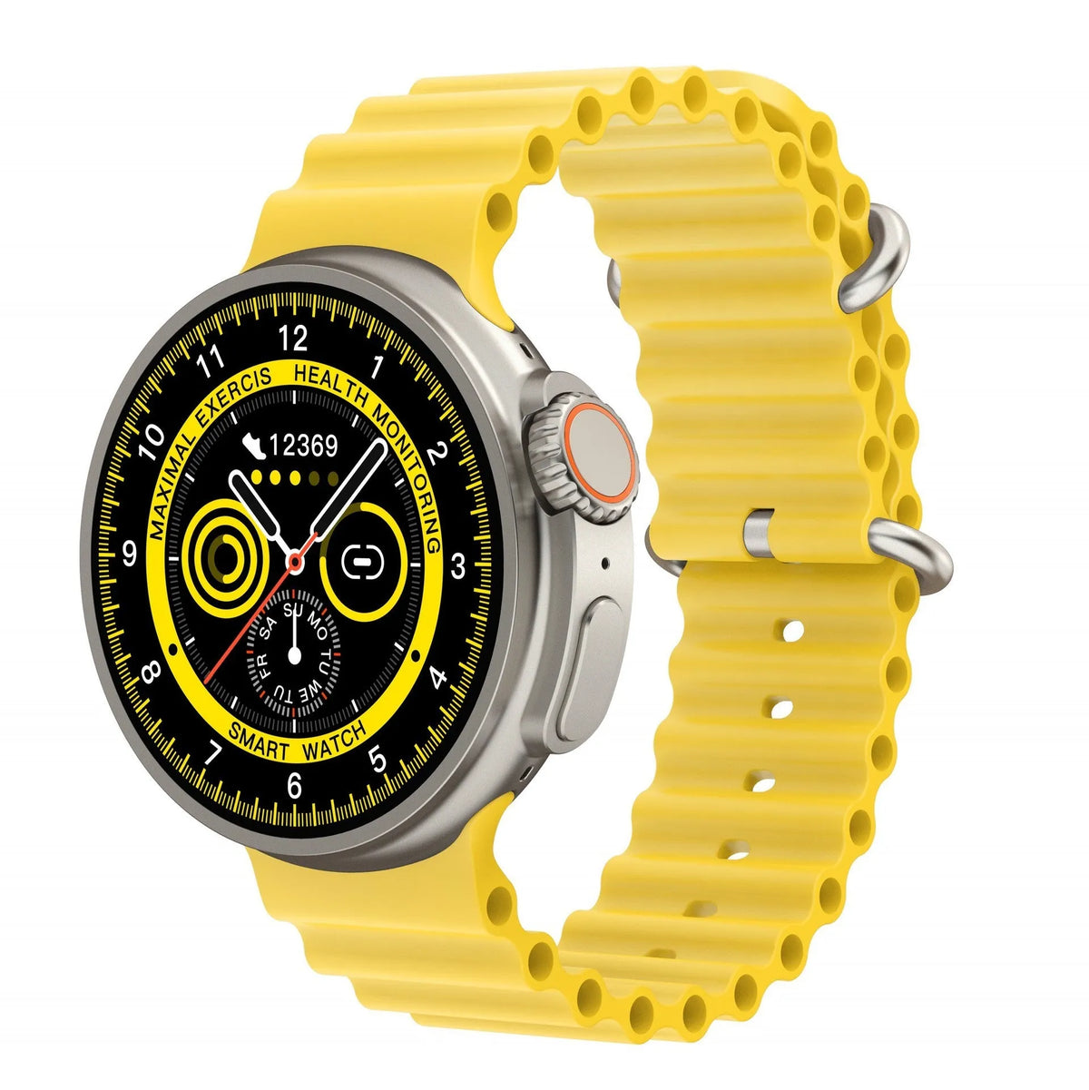K9 smart watch with 1.39 inch round screen, zinc alloy case, silicone strap, and wireless charging