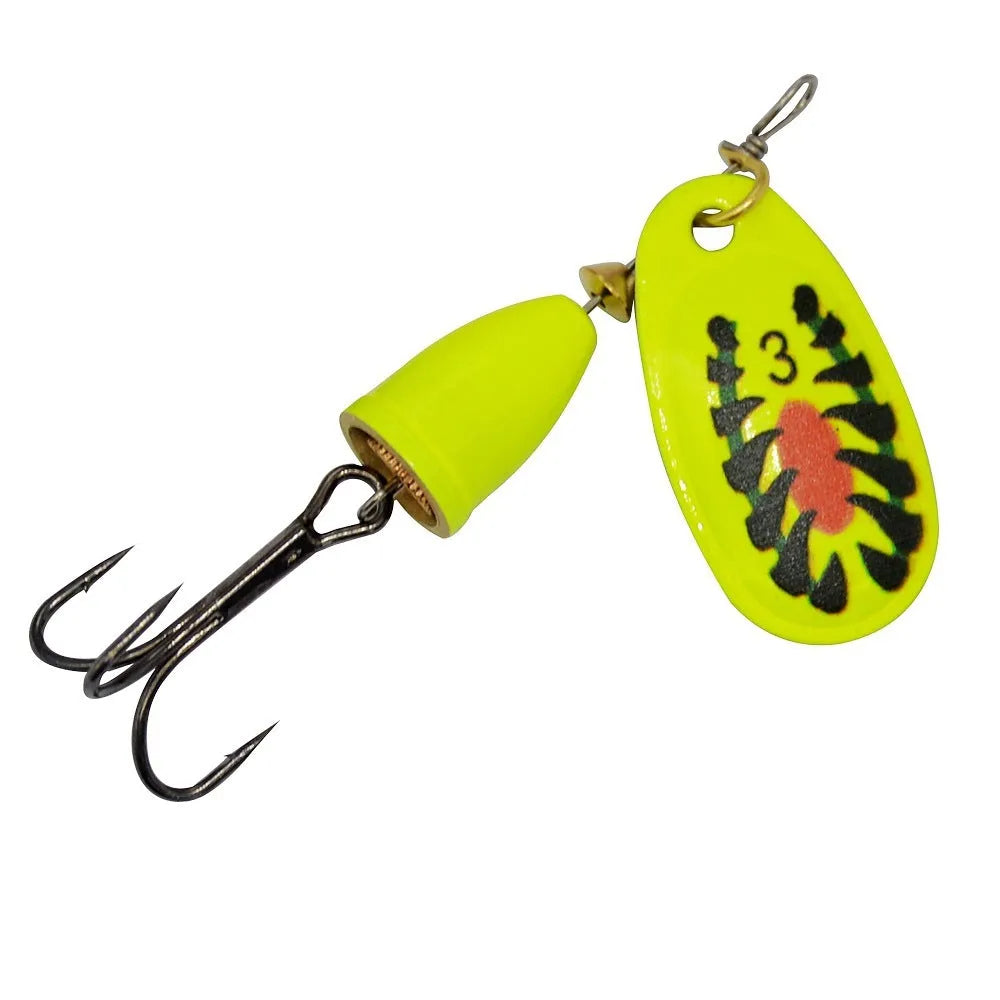 R composite rotating sequins copper bell metal fishing lure in multiple colour variations