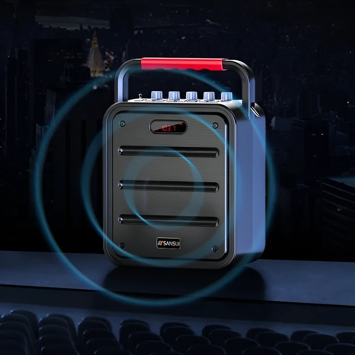 Portable 40W subwoofer speaker with lithium battery, 4-inch or 6.5-inch size, for karaoke and square dance