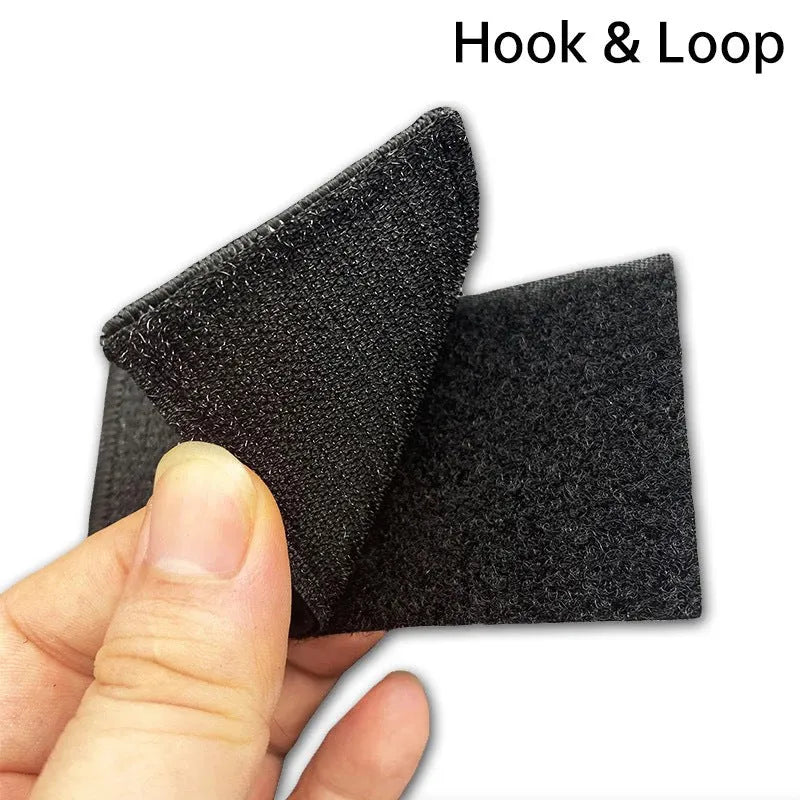 Outdoor embroidered fabric badge with Velcro strip showing clover design in green on nylon polyester material