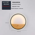 LED wall lamp with acrylic shade, E14 holder, push-button switch, black or white, 20cm or 30cm