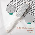 Stainless steel double-sided foot grinder with sandpaper filing surfaces in OPP protective bag