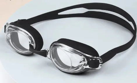 Myopia swimming goggles with anti-fog lenses and protective case