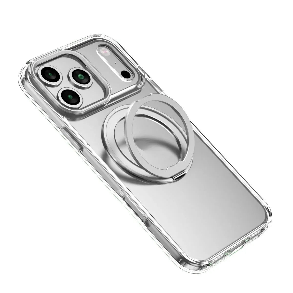 360 rotating magnetic iPhone case with invisible bracket in black, grey, or Desert Gold