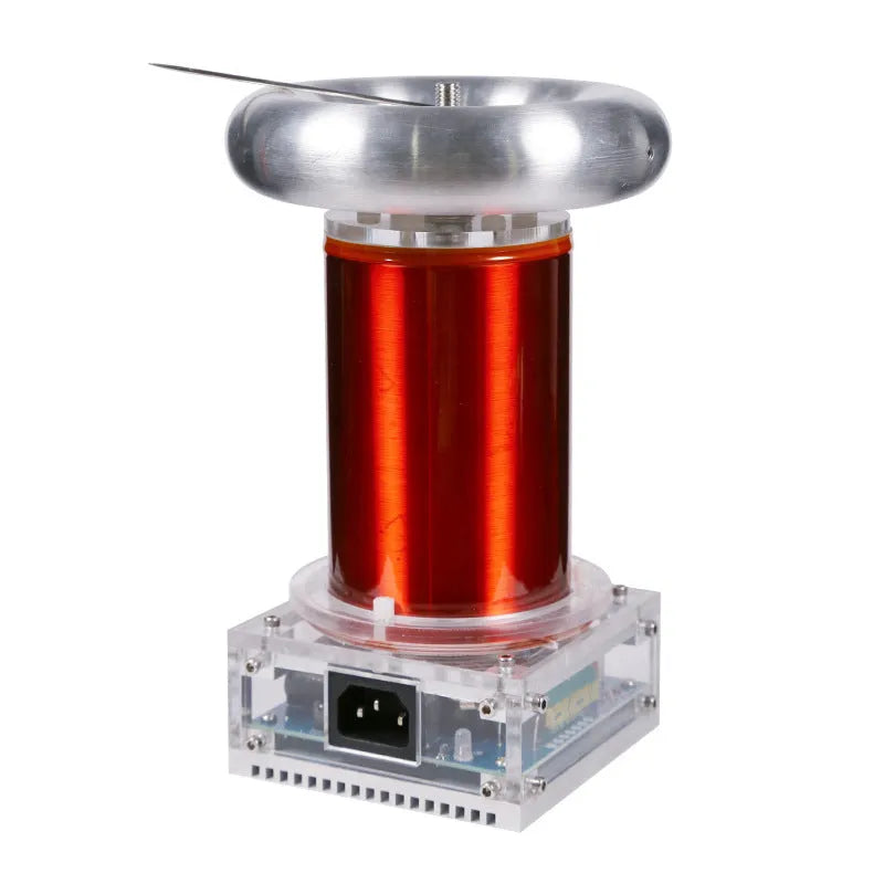 Music Tesla coil driver board with controller and cables for 20cm high-voltage arc displays.