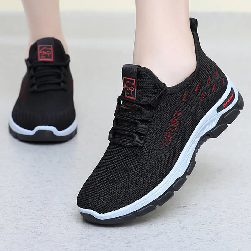 Lightweight casual sneakers with soft sole available in black, grey, brown, red and light purple for men and women