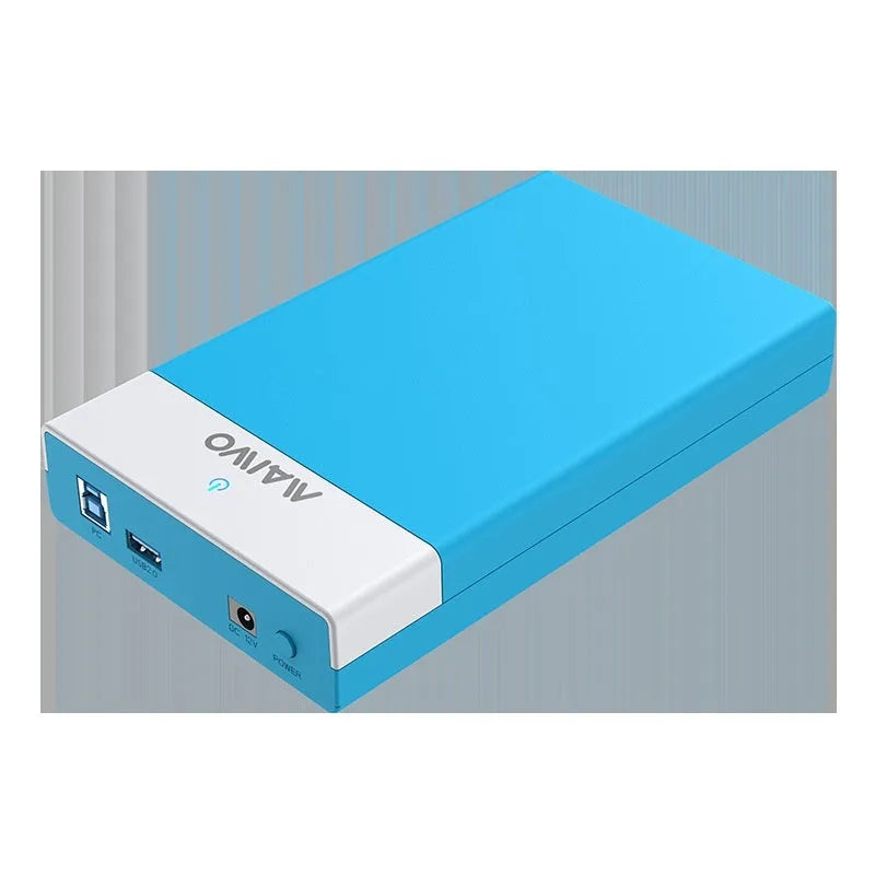 3.5-inch SATA to USB hard disk enclosure with sliding cover in black and silver colour option