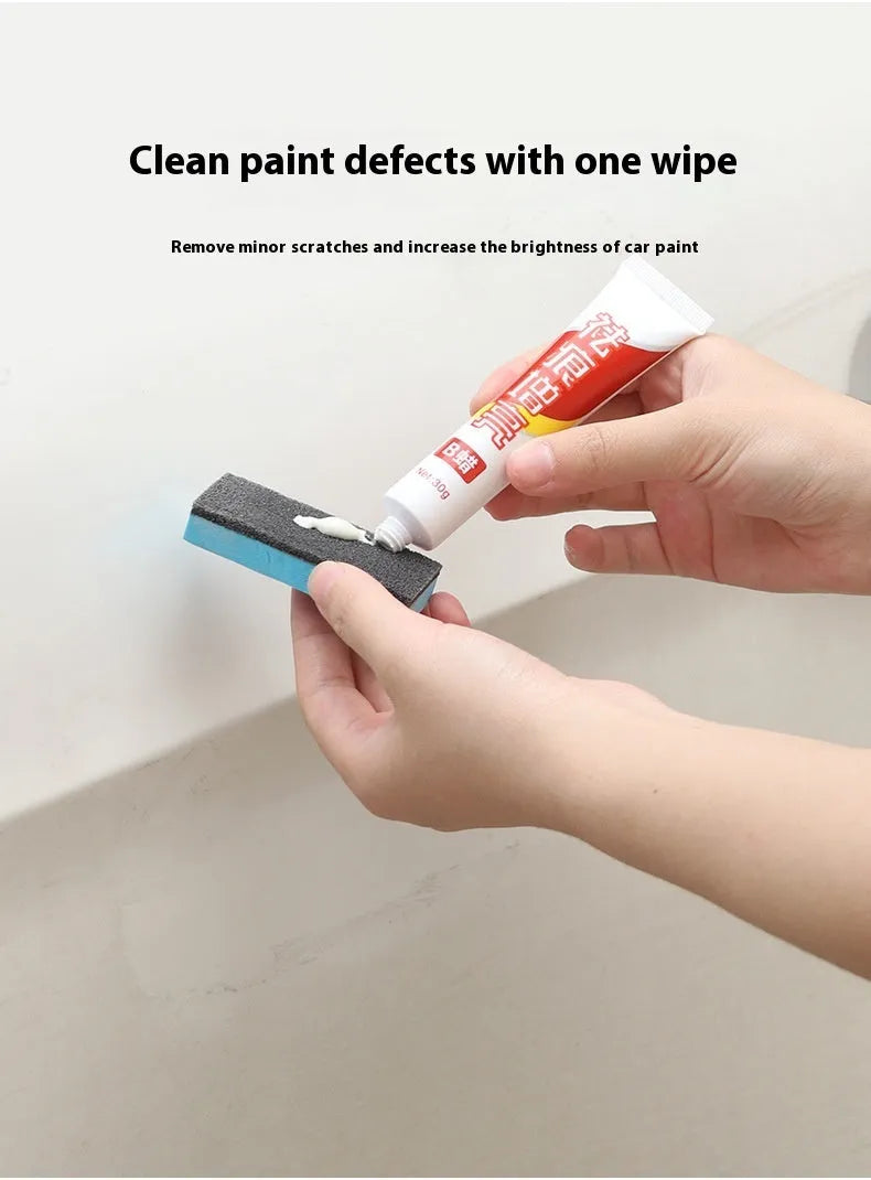 Car repair wax kit containing A wax for scratches, B wax for polishing, and foam mop sponge