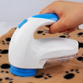 Blue electric lint remover for clothes, fleece and woolen coats with Europe plug and straight-in design