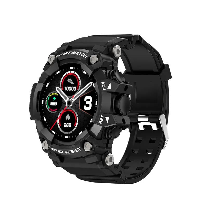 T6 Tactical Rugged Smart Watch bracelet with 1.3-inch screen in black or green colour