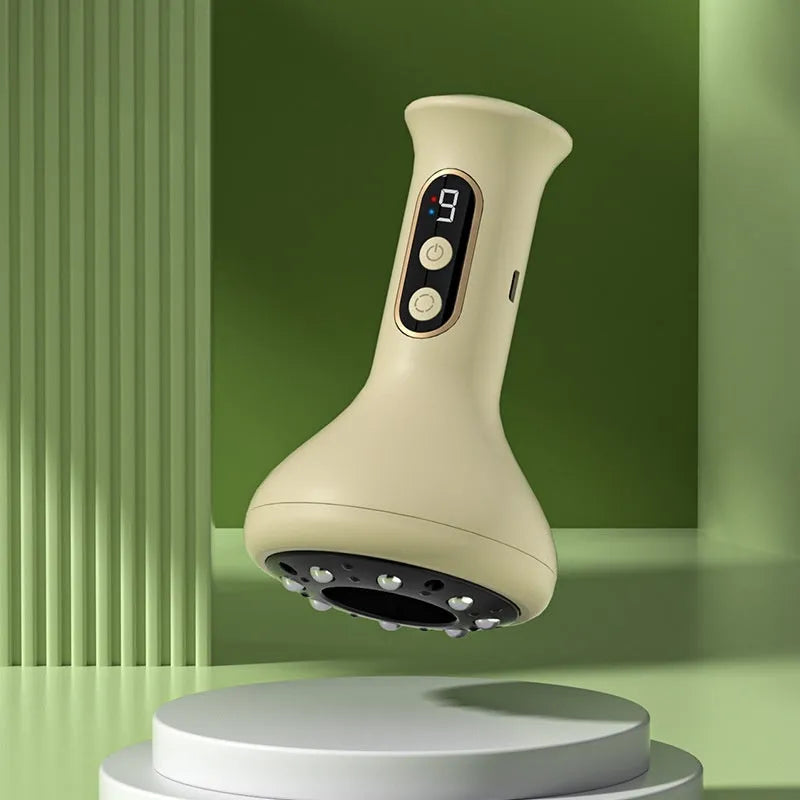 BG01 smart cupping device light yellow with UK plug and foam bag