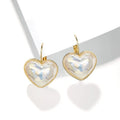 Gold-coloured alloy clip-on earrings with natural summer design for women without pierced ears