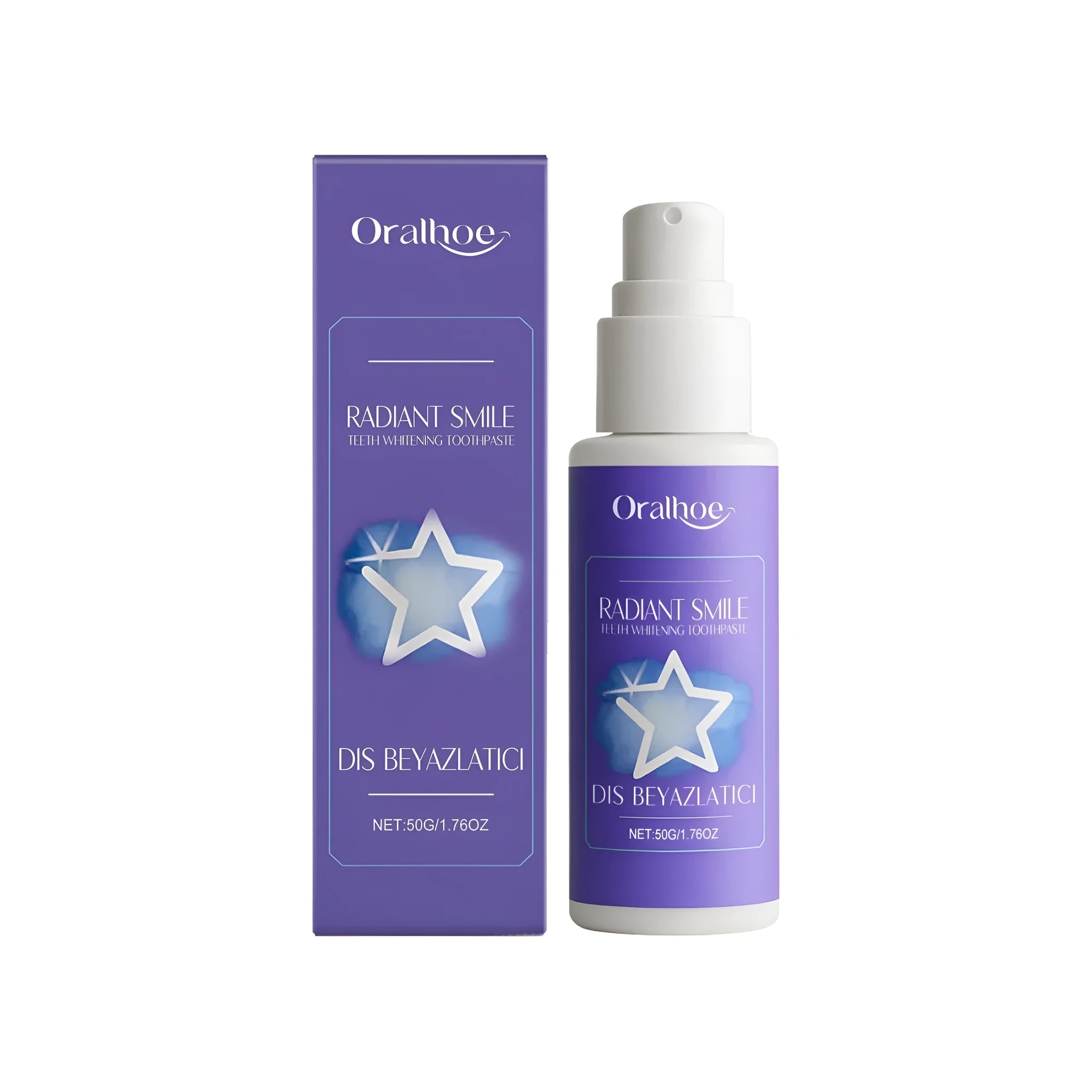 50g tube of hydroxyapatite and papain teeth whitening toothpaste with mint flavour