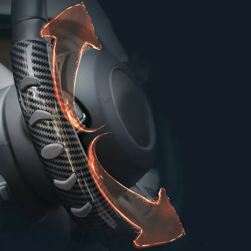 Fibre steering wheel anti-skid sleeve in carbon fibre black colour with 38cm diameter