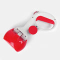ABS plastic pet pooper scooper with built-in trash bag holder in four colour options