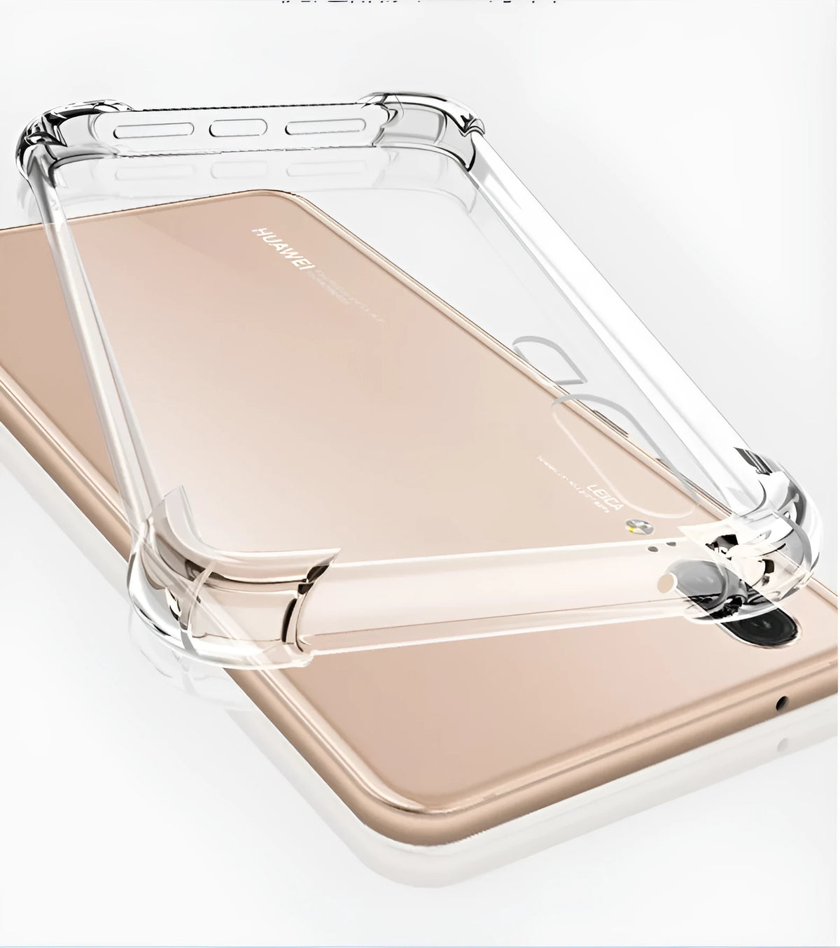 Transparent TPU phone case with airbag corners for Huawei P30