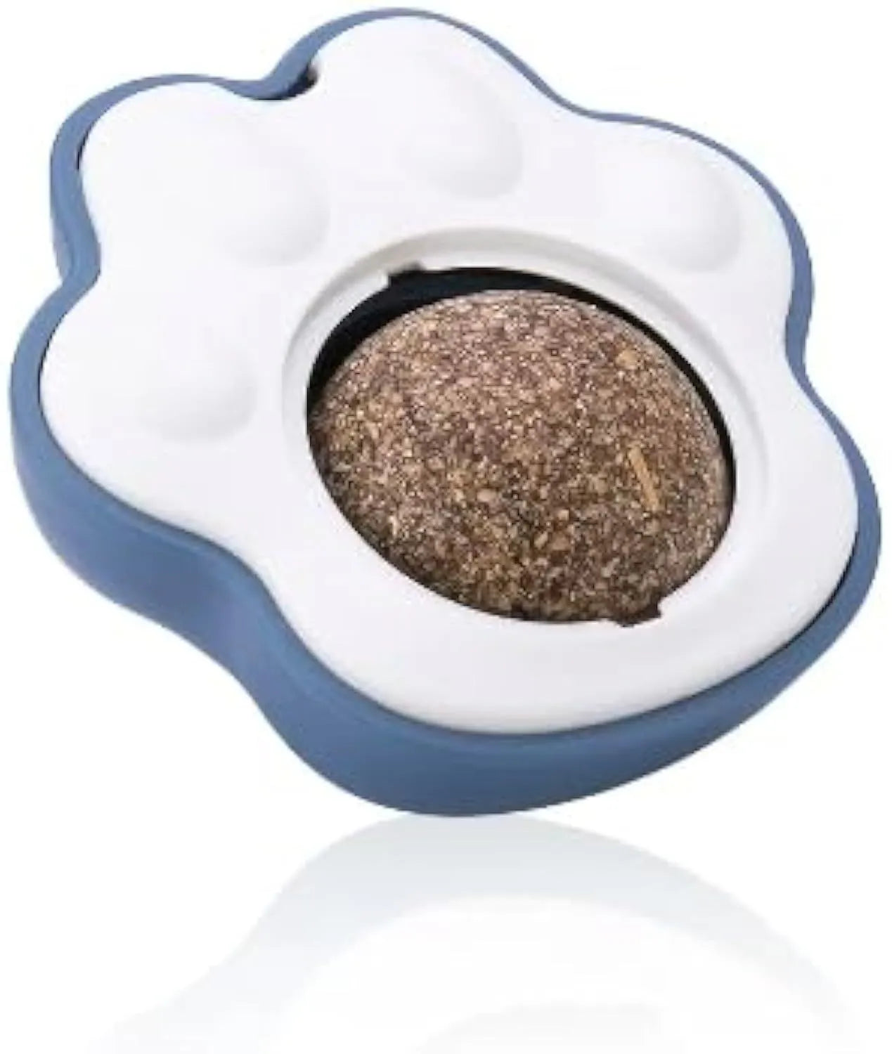 Four assorted coloured catnip balls for feline dental care and interactive play