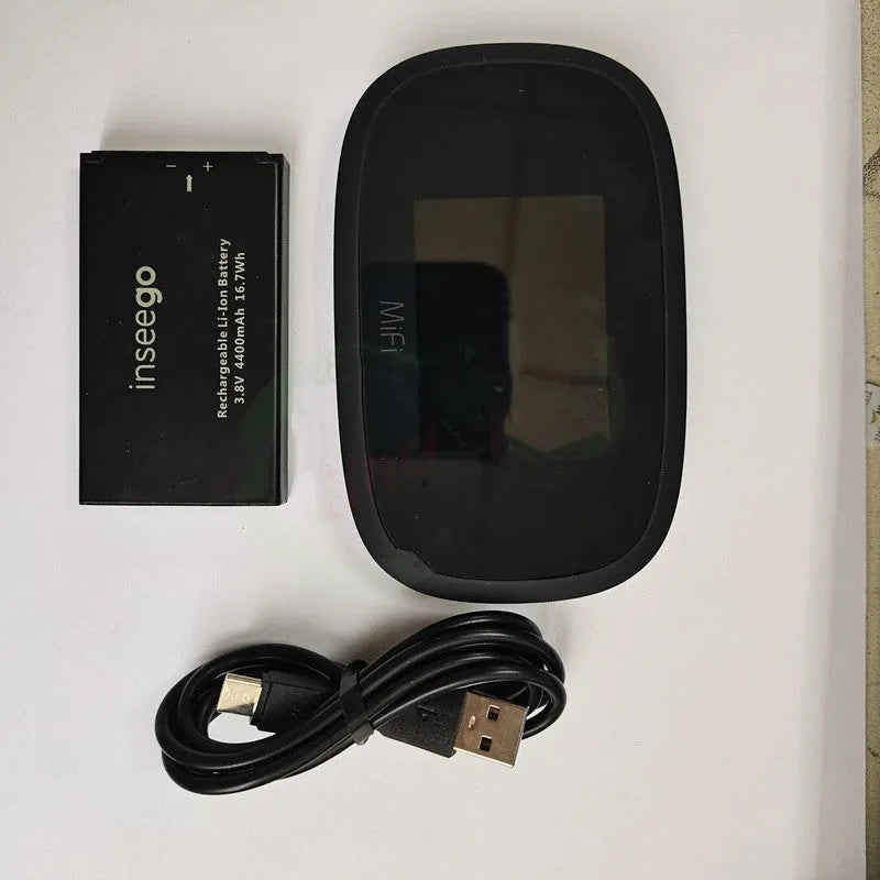 Black mifi8000 dual-core 4G portable wireless router with compact design