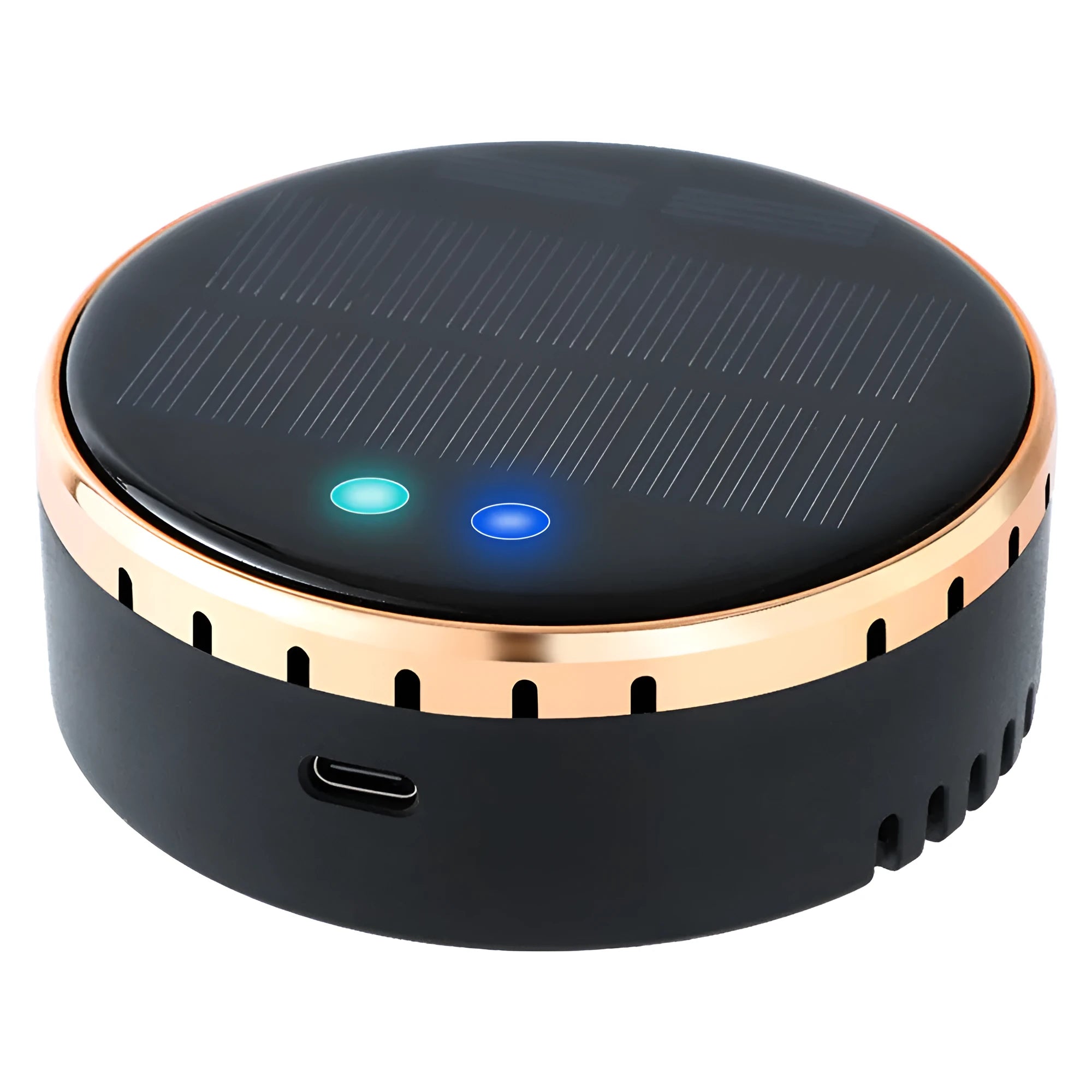 Solar-powered car air humidifier unit installed in vehicle air conditioning outlet