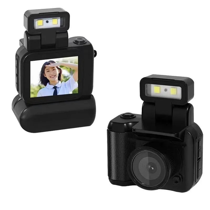 Small retro kids camera with 1.44 inch LCD, 1920 x 1080P video, ABS body, black pink or white