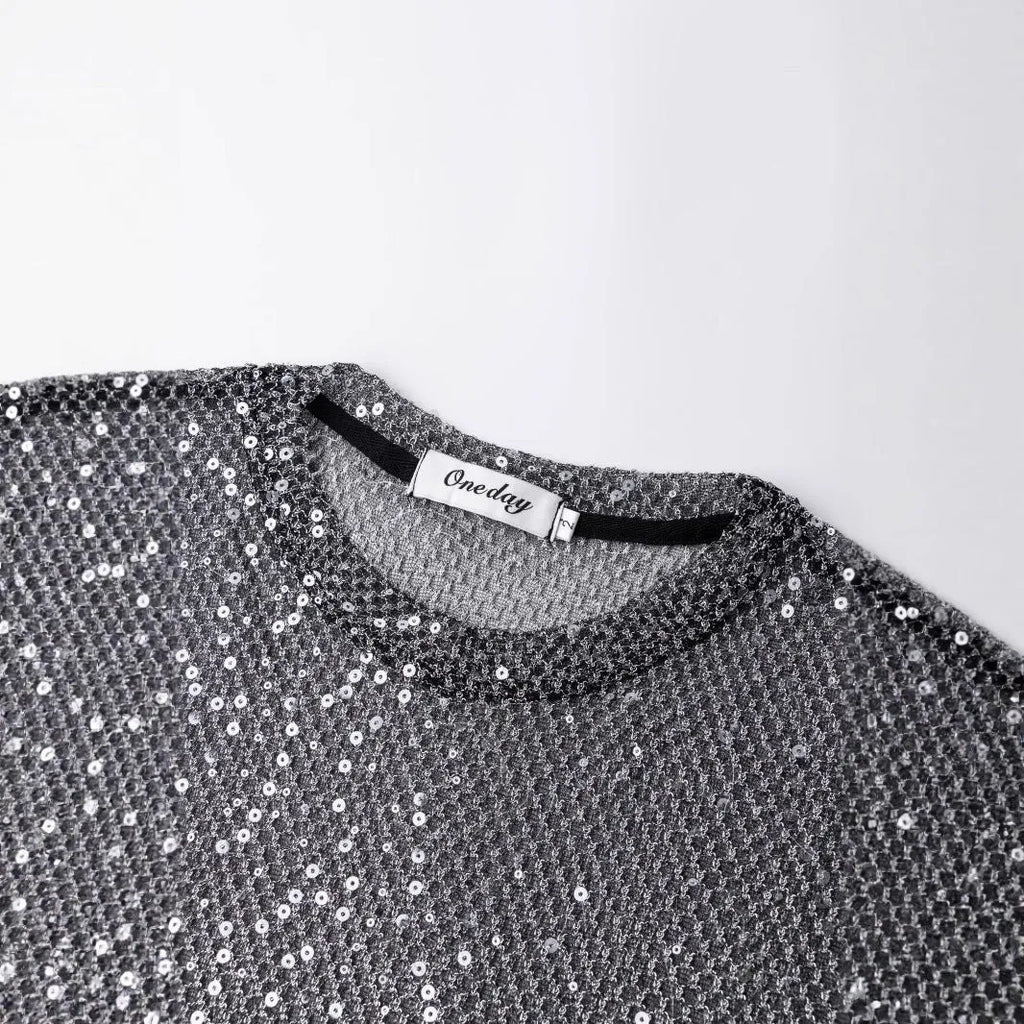 Boys see-through mesh short-sleeved T-shirt with plaid pattern and slim fit, sizes M L XL