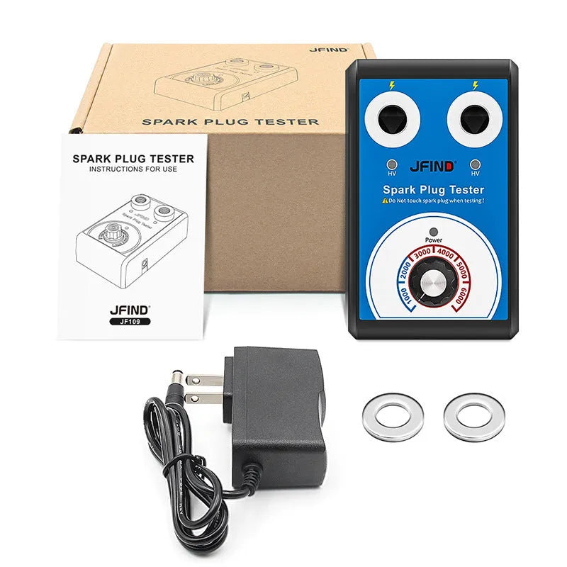 Car spark plug ignition system detector with tester set showing European and American standard options
