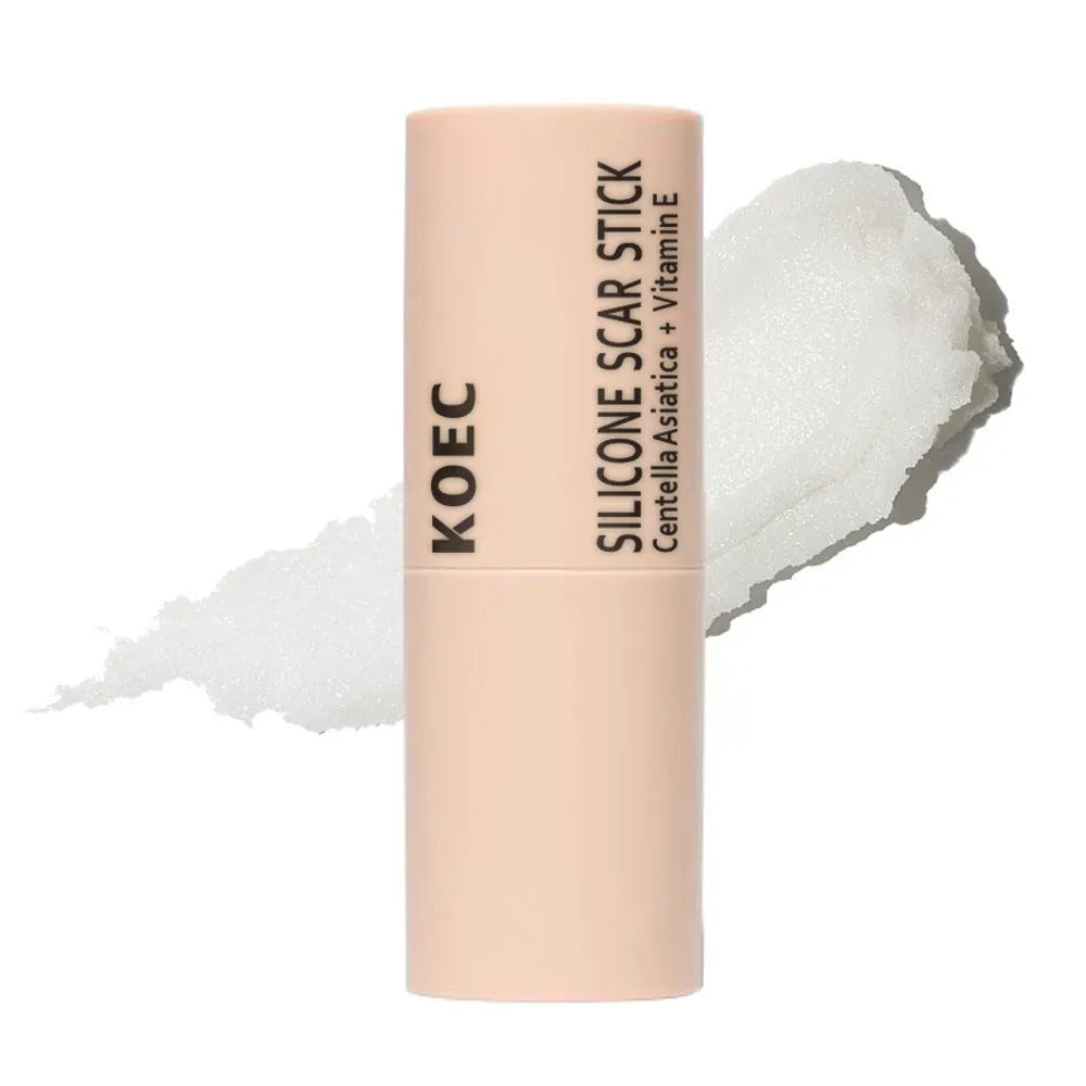 KOEC Silicone Scar Essence Stick 7g in a white twist-up tube on a clean background