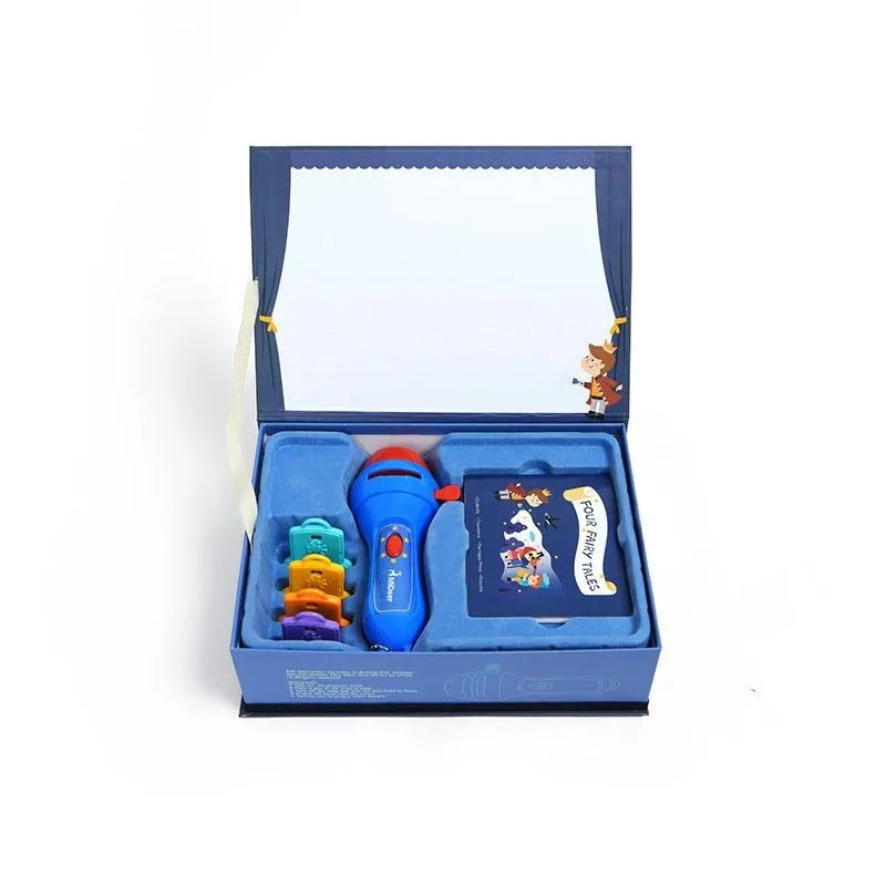 SmartKids children's story projector torch with four rotating discs for bedtime story projection