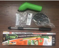 Cordless Zip Trim lawn trimmer with extension pole and protective shield on a garden lawn