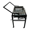 Large foldable charcoal barbecue grill stove for courtyards and outdoor use