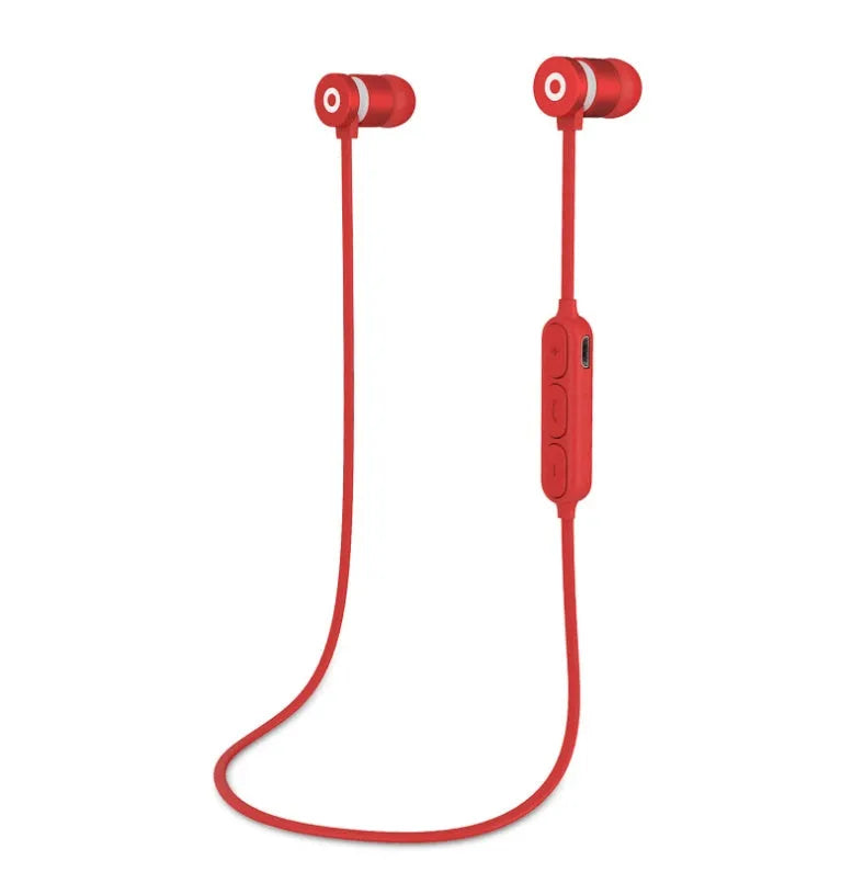 Magnetic neck-mounted Bluetooth headset in Black with in-ear earbuds and 10m wireless range