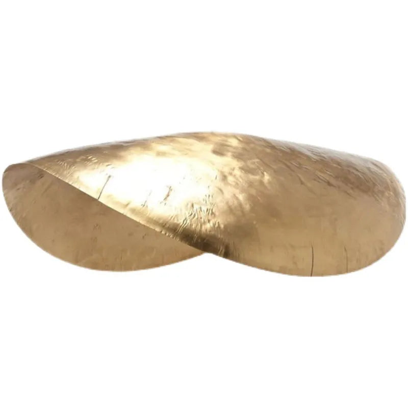 Petal Lotus Leaf bamboo hat chandelier with copper shade and iron pendant body, 45.5 cm long