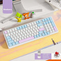 K96 Bluetooth dual-mode mechanical keyboard with red switches in compact 39cm ABS chassis