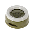 Non-spill floating pet bowl in granny grey made from ABS plastic measuring 15.3x18.9x8cm