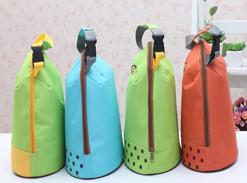 Baby milk bottle bag van nylon, 26x23 cm, in kleur oranje op witte achtergrond