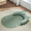 Green and yellow four seasons universal pet bed mattress with cooling pad for dogs and cats
