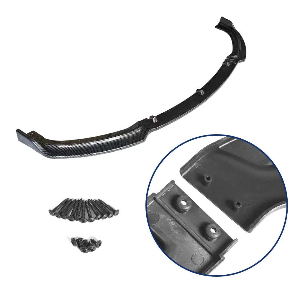 Bright black polypropylene front bumper lip spoiler for BMW 3 Series F30 F35 models